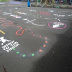 Key Stage 2 Playground Marking in Abertridwr 3