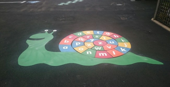 Tarmac Play Area Graphics in Abbey Green