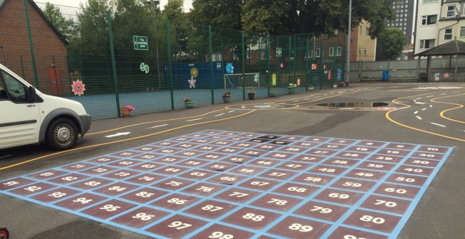 Coloured Number Squares  in Abbey Green