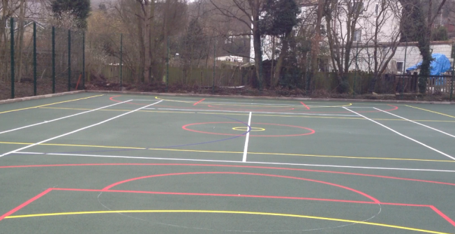 MUGA Sports Line Marking in Monmouthshire