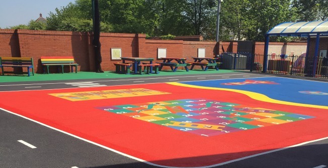 Playground Tarmac Surface Designs in Abbey Green