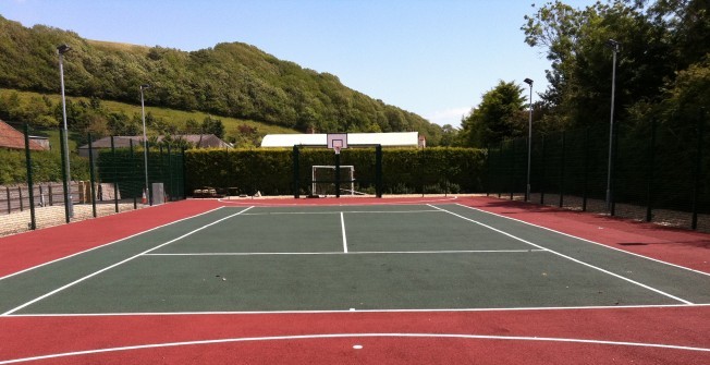 Colour Coating Basketball Courts in Church End